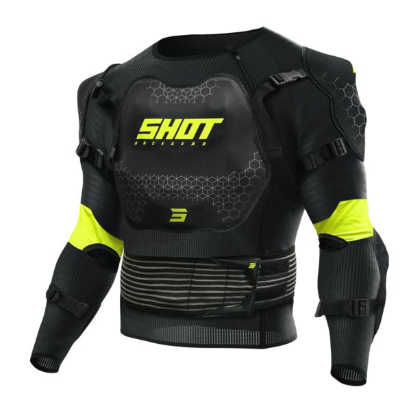 Motocross Protective Vest SHOT Haut Du Corps Optimal 2.0 Black Neon Yellow