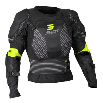Motocross Protective Vest SHOT Optimal Neon Yellow Black Jacket