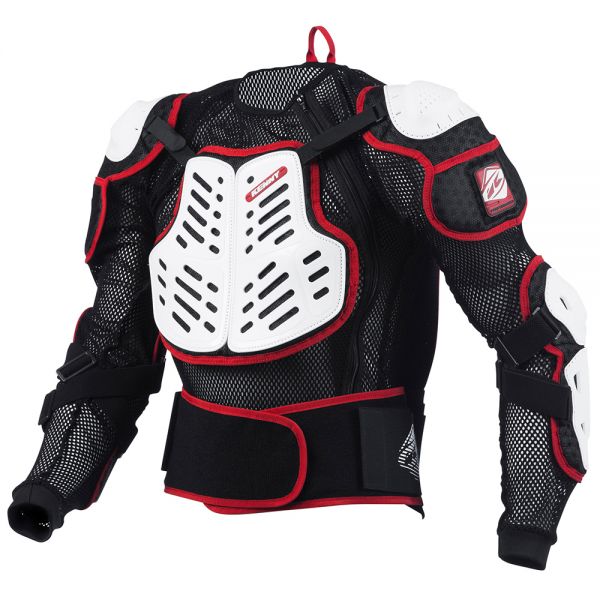 Motocross Protective Vest Kenny Performance White Red Kid