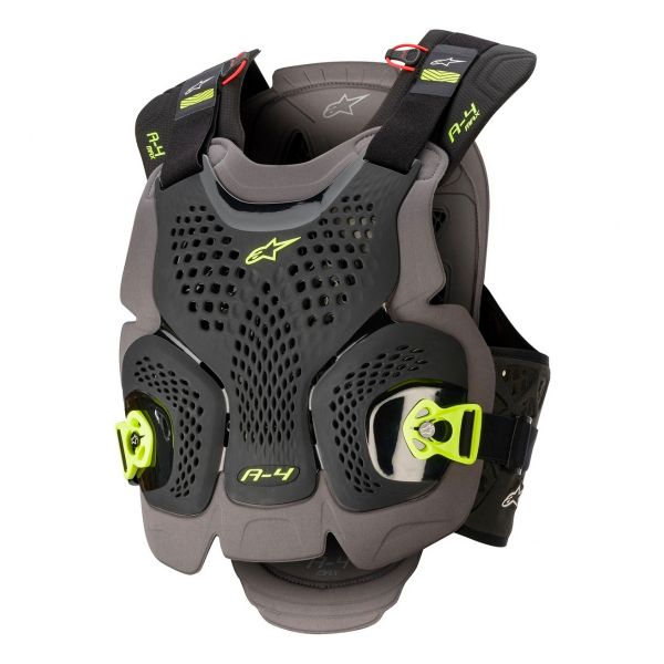 Chest Protectors Alpinestars A-4 Max Chest Protector Black Anthracite Yellow Fluo