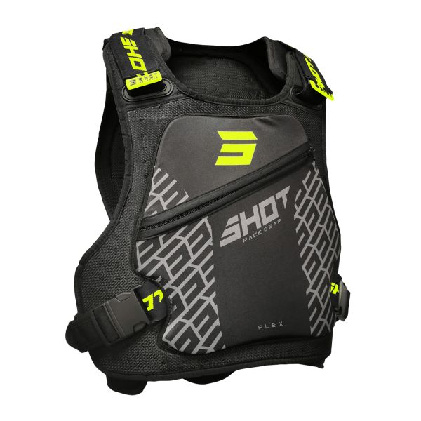 Chest Protectors SHOT Flex Body Armor Black Neon Yellow Kid