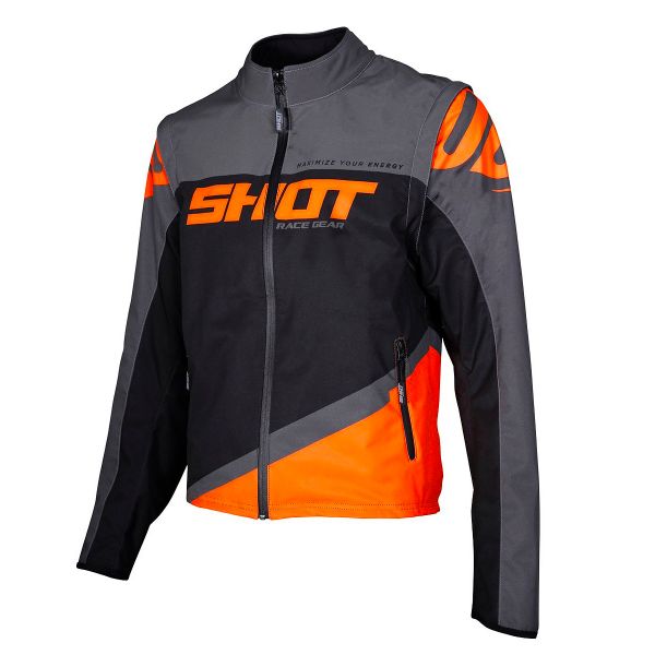 Motocross Jackets SHOT Contact Black Neon Orange