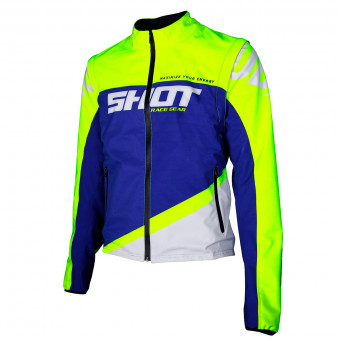 Motocross Jackets SHOT Softshell Lite Blue Neon Yellow
