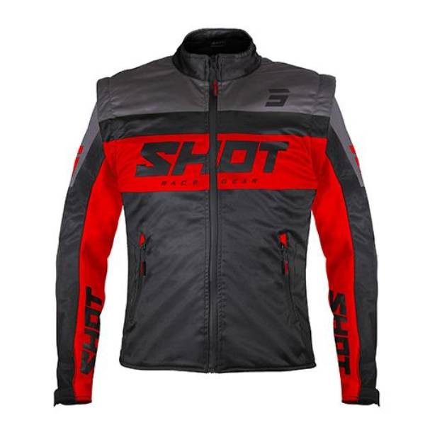 Motocross Jackets SHOT Softshell Lite 3.0 Black Red
