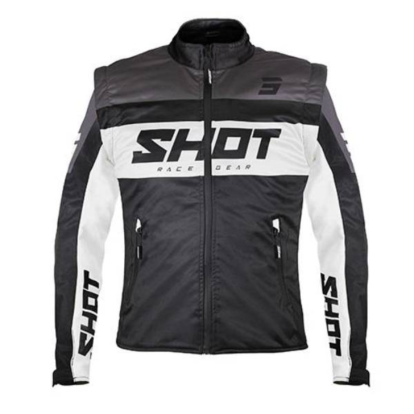 Motocross Jackets SHOT Softshell Lite 3.0 Black White