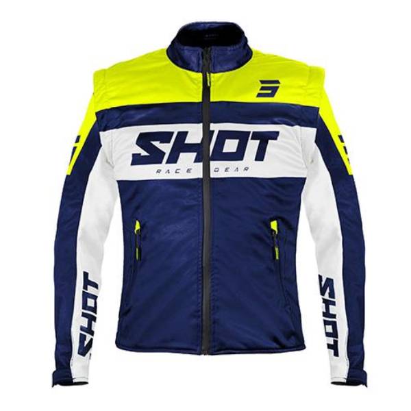 Motocross Jackets SHOT Softshell Lite 3.0 Navy Neon Yellow