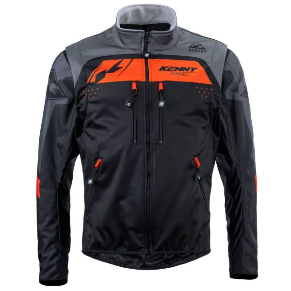 Motocross Jackets Kenny Softshell Enduro 2 Black Orange