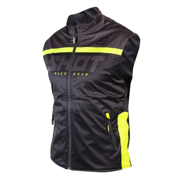 Motocross Jackets SHOT Bodywarmer Lite 2.0 Black Neon Yellow
