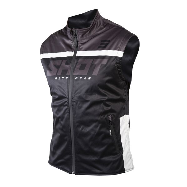 Motocross Jackets SHOT Bodywarmer Lite 2.0 Black White
