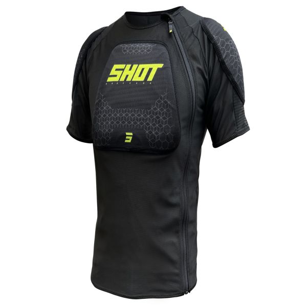 Motocross Jackets SHOT Airlight Black Neon Yellow T-shirt
