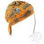 Bandanas Zanheadgear Flydanna Orange Tribal Skull