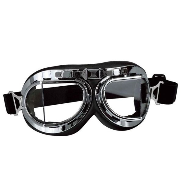 Motorcycle Glasses Stormer Aviator T08 Chrome