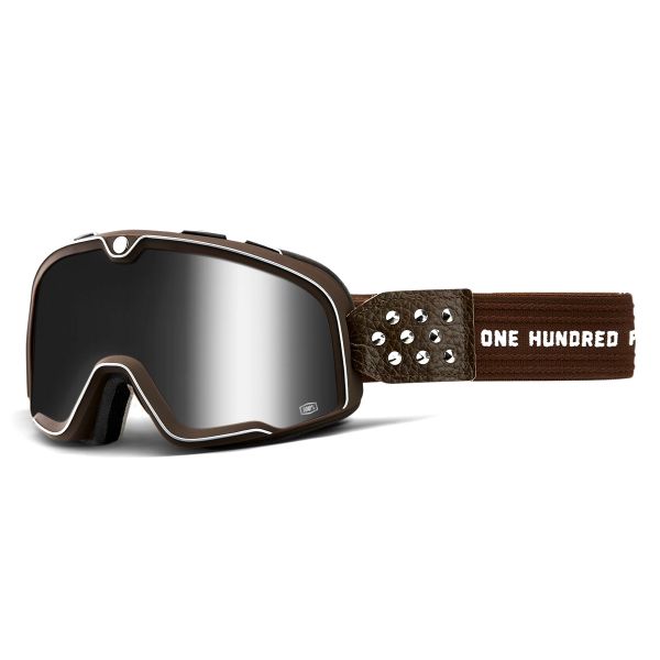 Motorcycle Goggles 100% Barstow Garage Mirror Silver Lens