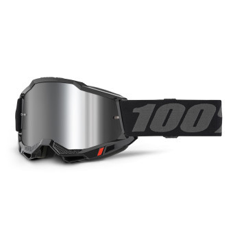 Motocross Goggles 100% Accuri 2 Black - Iridium Silver Motocross Goggles 100% Accuri 2 Black - Iridium Silver