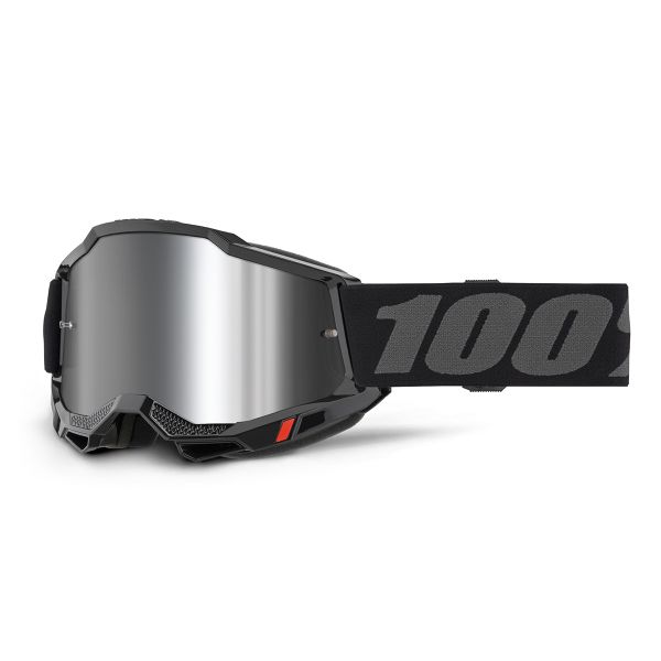 Motocross Goggles 100% Accuri 2 Black - Iridium Silver