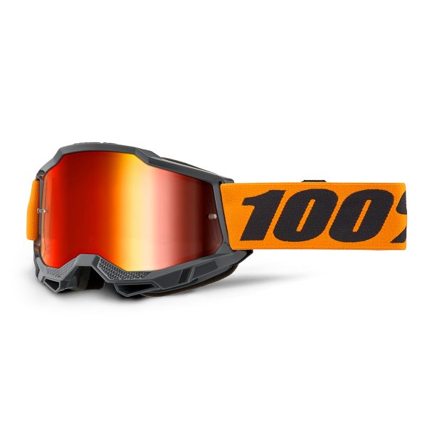 Motocross Goggles 100% Accuri 2 Orange - Iridium Red Motocross Goggles 100% Accuri 2 Orange - Iridium Red