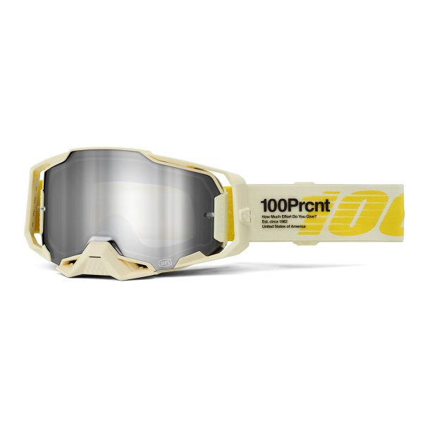 Motocross Goggles 100% Armega Barely - Iridium Silver Motocross Goggles 100% Armega Barely - Iridium Silver