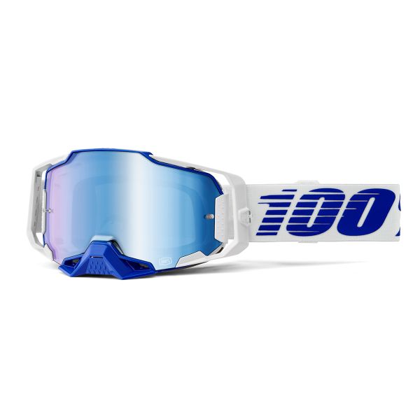 Motocross Goggles 100% Armega Blue - Iridium Blue Motocross Goggles 100% Armega Blue - Iridium Blue