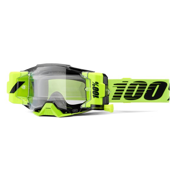 Motocross Goggles 100% Armega Forecast Neon Yellow Motocross Goggles 100% Armega Forecast Neon Yellow