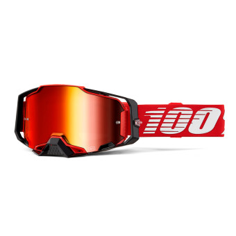 Motocross Goggles 100% Armega Red - Iridium Red Motocross Goggles 100% Armega Red - Iridium Red