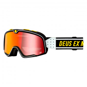 Motorcycle Goggles 100% Barstow Deus - Iridium Red Visor Motorcycle Goggles 100% Barstow Deus - Iridium Red Visor
