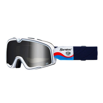 Motorcycle Goggles 100% Barstow Lucien Iridium Silver Motorcycle Goggles 100% Barstow Lucien Iridium Silver