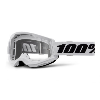 Motocross Goggles 100% Strata 2 White Motocross Goggles 100% Strata 2 White