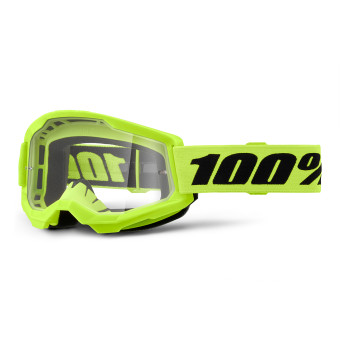 Motocross Goggles 100% Strata 2 Kid Neon Yellow Motocross Goggles 100% Strata 2 Kid Neon Yellow