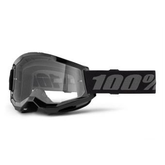 Motocross Goggles 100% Strata 2 Kid Black Motocross Goggles 100% Strata 2 Kid Black
