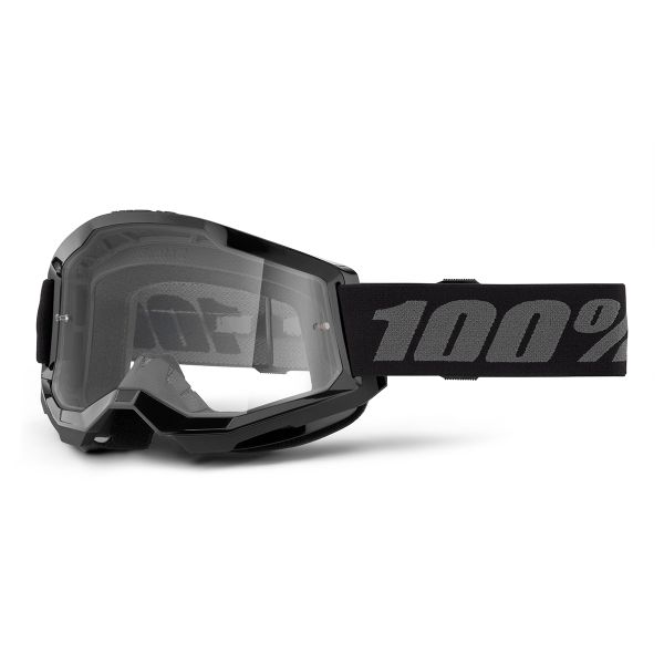 Motocross Goggles 100% Strata 2 Kid Black Motocross Goggles 100% Strata 2 Kid Black