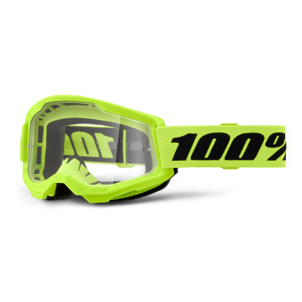 Motocross Goggles 100% Strata 2 Neon Yellow Motocross Goggles 100% Strata 2 Neon Yellow