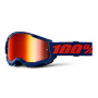 Motocross Goggles 100% Strata 2 Navy - Iridium Red