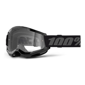Motocross Goggles 100% Strata 2 Black Motocross Goggles 100% Strata 2 Black