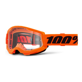 Motocross Goggles 100% Strata 2 Orange Neon Motocross Goggles 100% Strata 2 Orange Neon