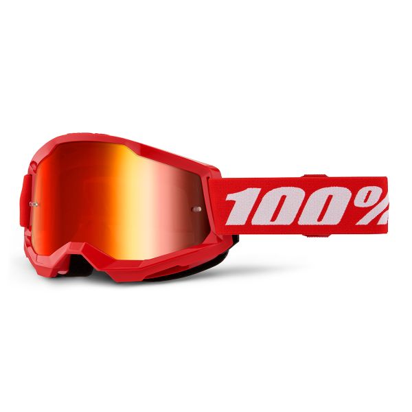Motocross Goggles 100% Strata 2 Rouge - Iridium Red