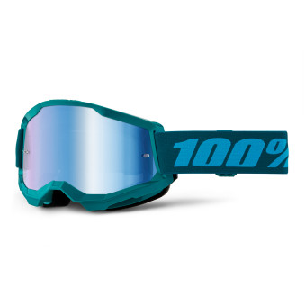Motocross Goggles 100% Strata 2 Stone - Iridium Bleue Motocross Goggles 100% Strata 2 Stone - Iridium Bleue