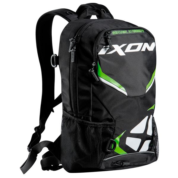 Motorcycle Backpacks Ixon R-Tension 23 Black White Green Motorcycle Backpacks Ixon R-Tension 23 Black White Green