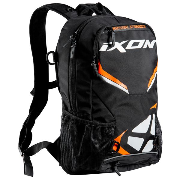 Motorcycle Backpacks Ixon R-Tension 23 Black White Orange Motorcycle Backpacks Ixon R-Tension 23 Black White Orange