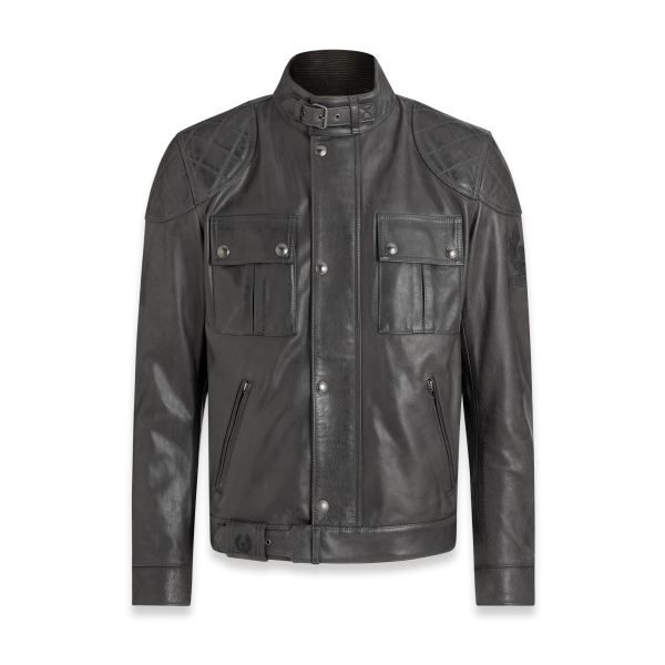Motorcycle Jackets Belstaff Brooklands Leather Granite Grey