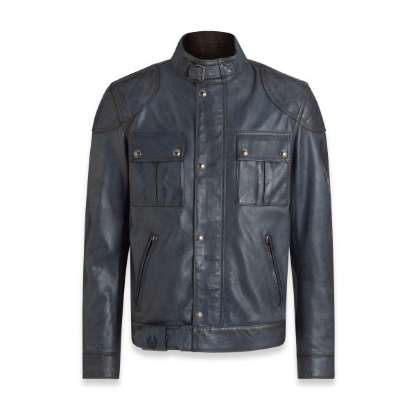 Motorcycle Jackets Belstaff Brooklands Leather Insignia Blue