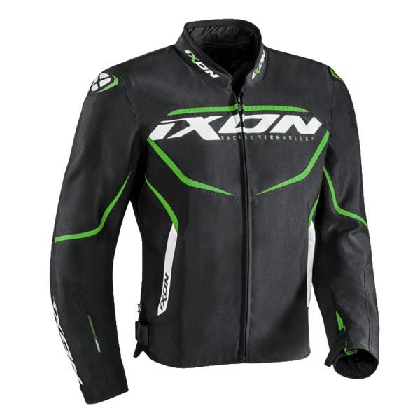 Motorcycle Jackets Ixon Sprinter Black Green Motorcycle Jackets Ixon Sprinter Black Green
