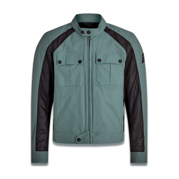 Motorcycle Jackets Belstaff Temple Dark Steel Green Motorcycle Jackets Belstaff Temple Dark Steel Green
