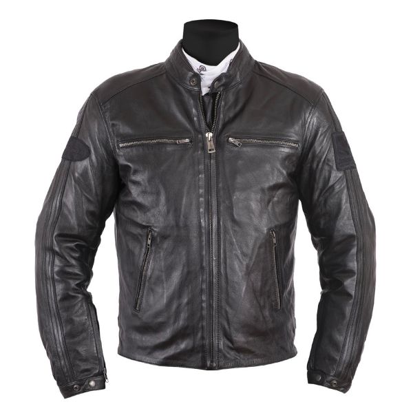 Motorcycle Jackets Helstons Ace Leather Rag Full Black Motorcycle Jackets Helstons Ace Leather Rag Full Black