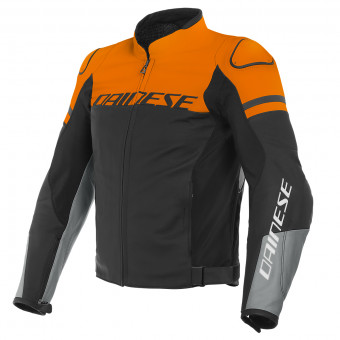 Motorcycle Jackets Dainese Agile Matt Black Orange Charcoal Grey