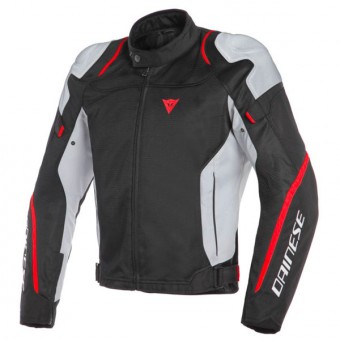 Motorcycle Jackets Dainese Air Master Tex Black Gray Fluo Red