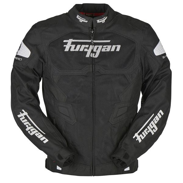 Motorcycle Jackets Furygan Atom Vented Black White