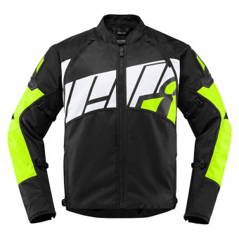 Motorcycle Jackets ICON Automag2 Hi-Viz Yellow Black