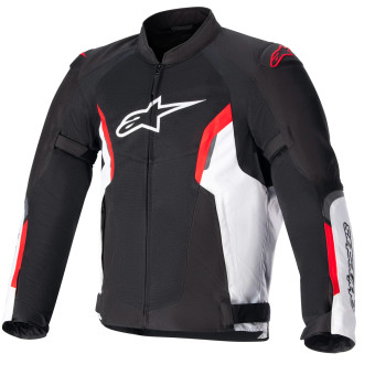 Motorcycle Jackets Alpinestars Ast Air V2 Black White Bright Red