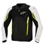 Motorcycle Jackets Alpinestars Ast V3 Air Black Silver Yellow Fluo