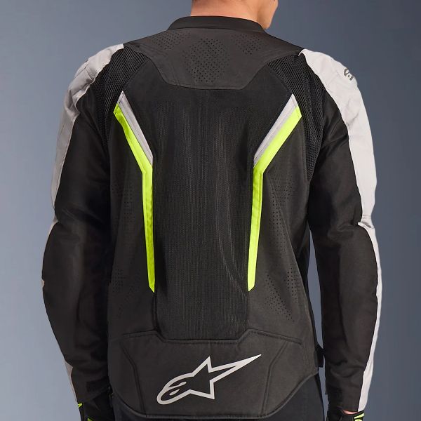 Alpinestars Ast V3 Air Black Silver Yellow Fluo